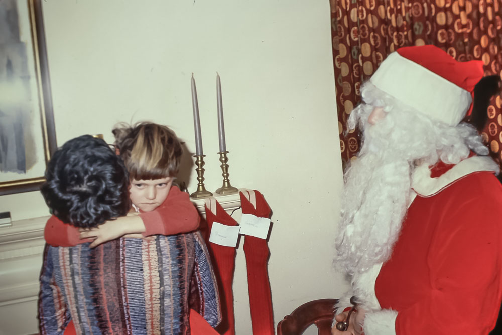 Andrew and Santa - December 1980
