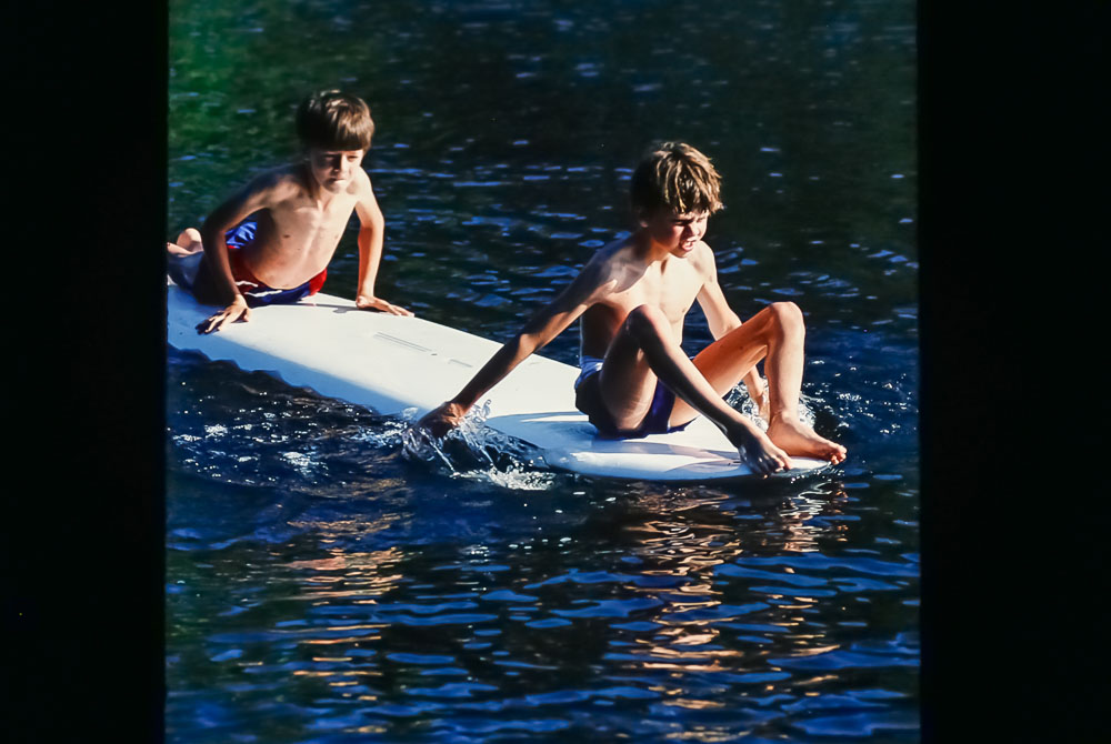 Paddle boarding - June 1986