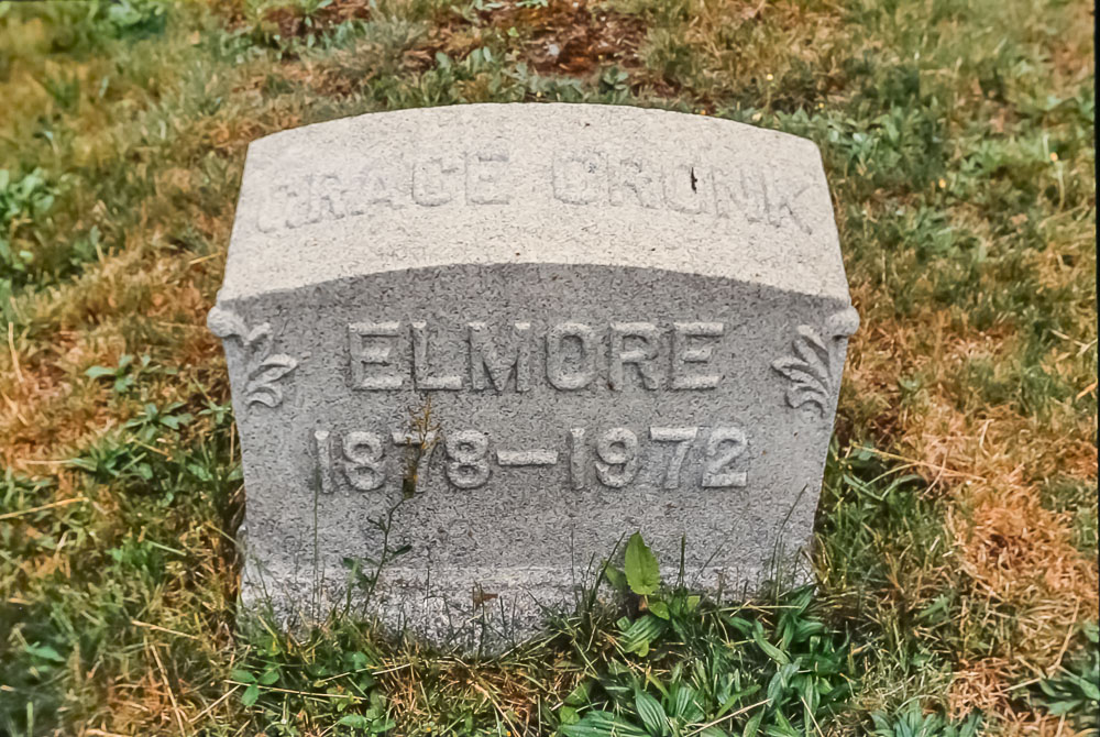 Grace Cronk Elmore grave , June 1986