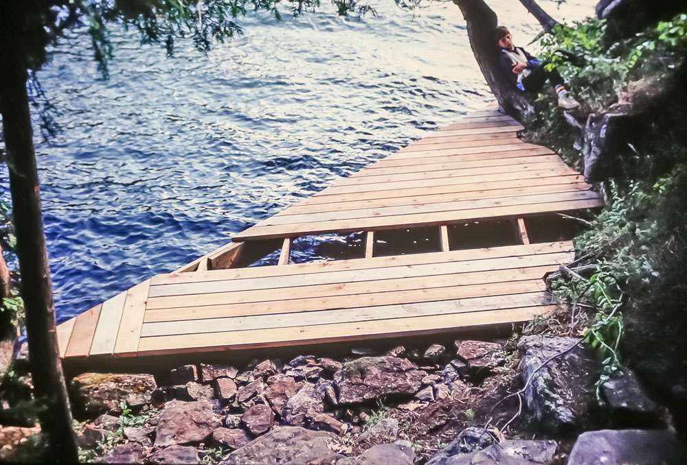 New main cabin dock, 1987