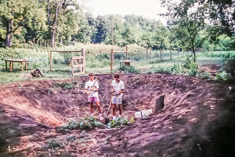 1991 Digging second pond