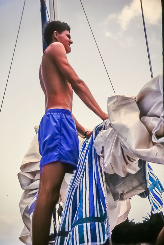 1993 Andrew on BVI sailing trip