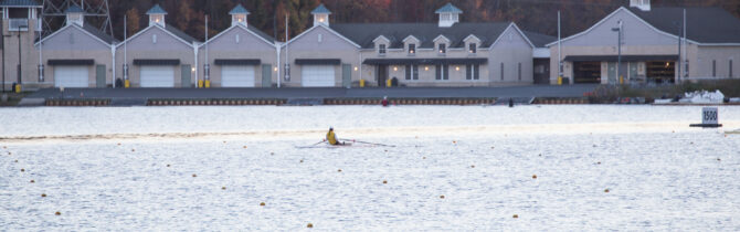 Amanda at Rowing Practice