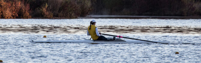 Amanda at Rowing Practice