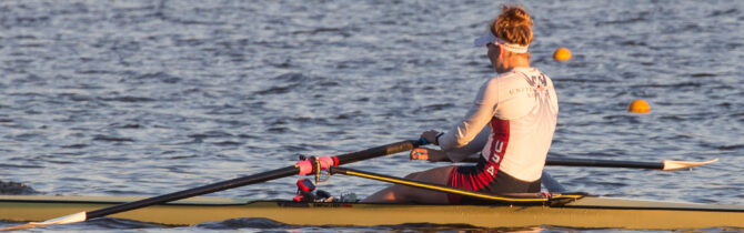 Amanda at Rowing Practice