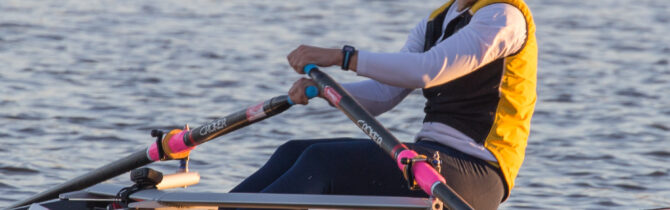 Amanda at Rowing Practice