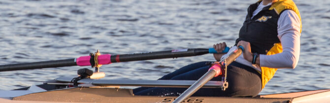Amanda at Rowing Practice