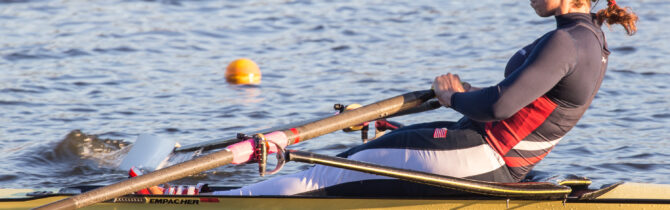 Amanda at Rowing Practice