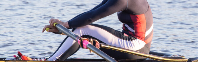 Amanda at Rowing Practice