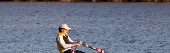 Amanda at Rowing Practice