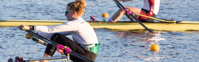 Amanda at Rowing Practice