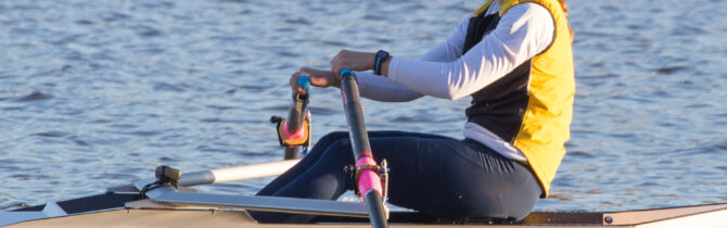 Amanda at Rowing Practice