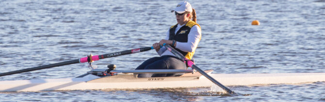 Amanda at Rowing Practice