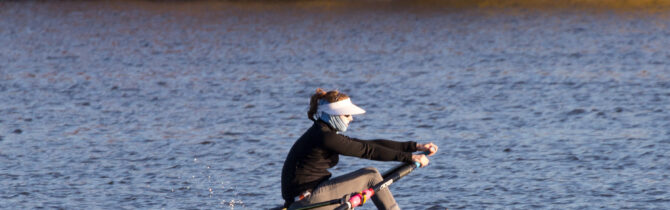 Amanda at Rowing Practice
