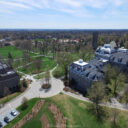 Aerial photos of Swarthmore College campus