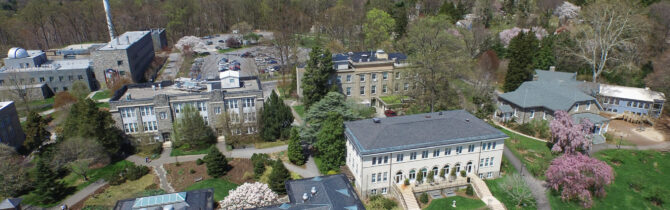 Aerial photos of Swarthmore College campus