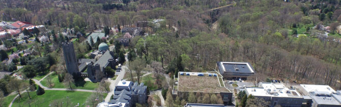 Aerial photos of Swarthmore College campus