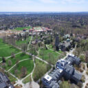 Aerial photos of Swarthmore College campus