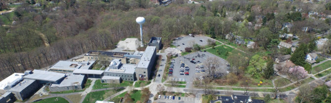 Aerial photos of Swarthmore College campus