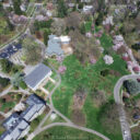 Aerial photos of Swarthmore College campus